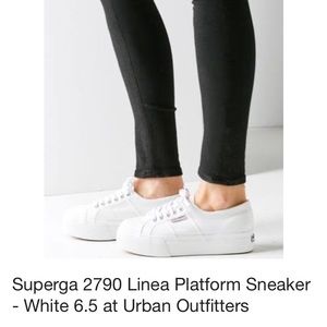 Platform white superga